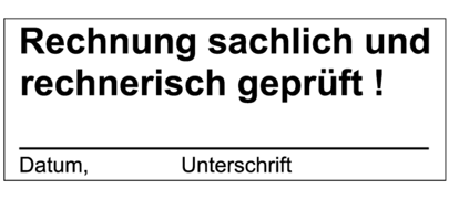 Bild von Rechnung sachlich und rechnerisch geprüft