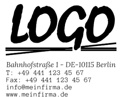 Bild von Vorlage Firmenstempel Logo zentriert