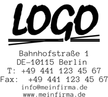 Bild von Vorlage Firmenstempel mit Logo